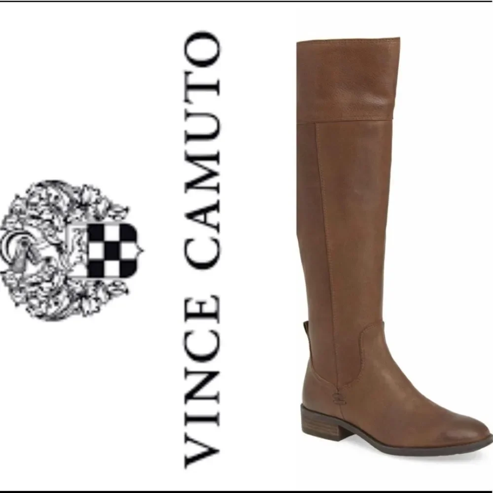 𝅺Vince Camuto Patamina Leather Riding Boots NIB - Picture 2 of 8